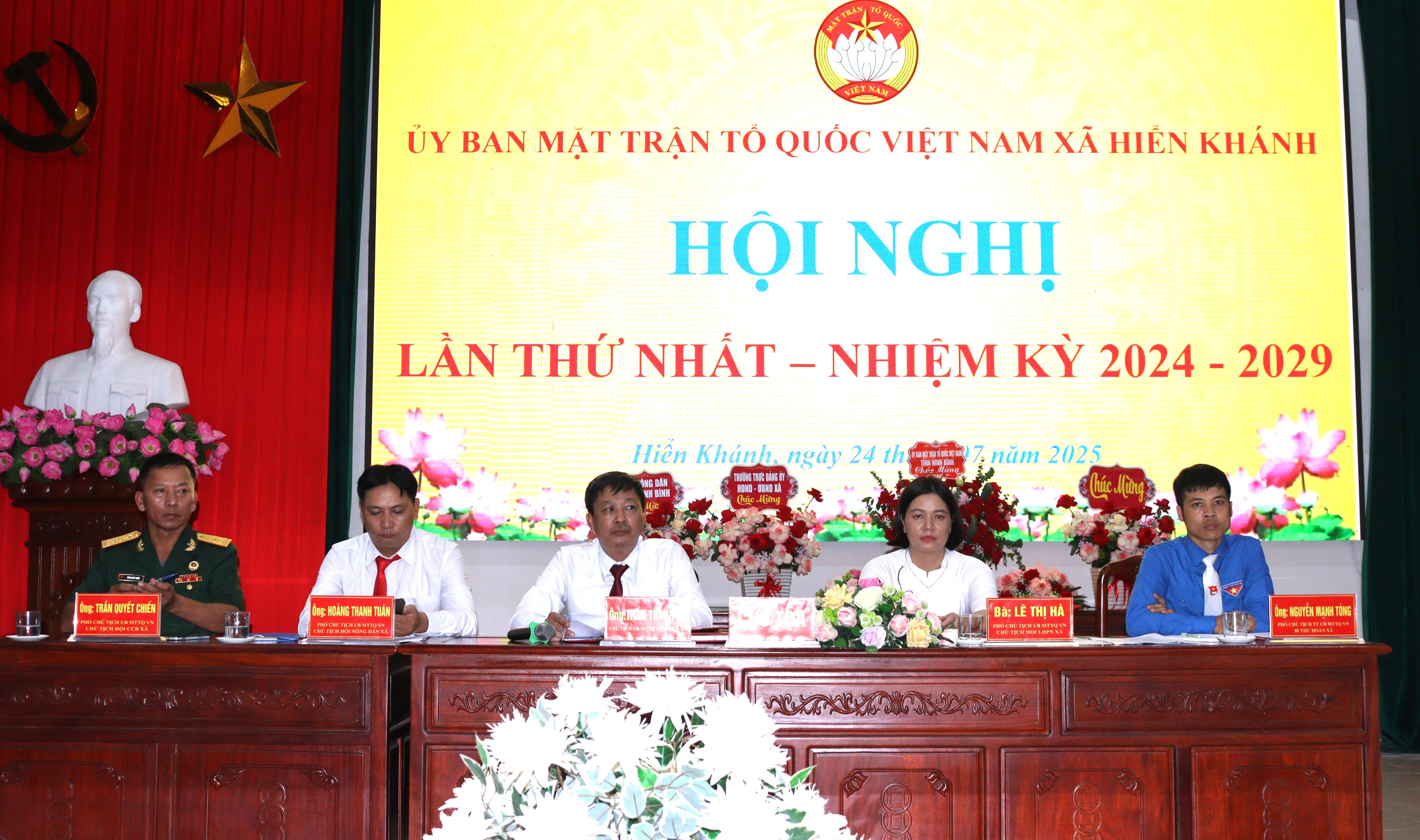 UBMTTQ xã Hiển Khánh tổ chức Hội nghị lần thứ nhất.